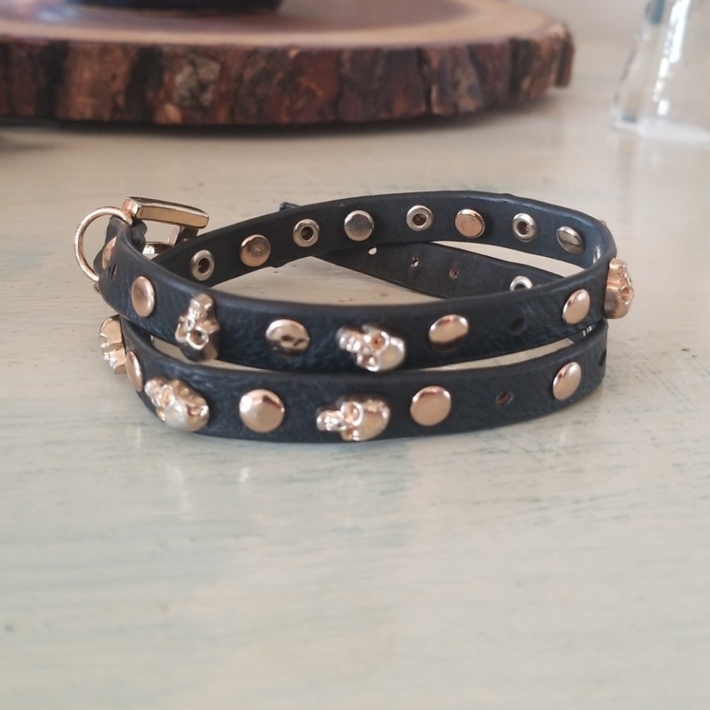 Black & Gold Skull Bracelet
